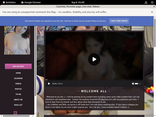 Courtnie.modelcentro.com Promotion