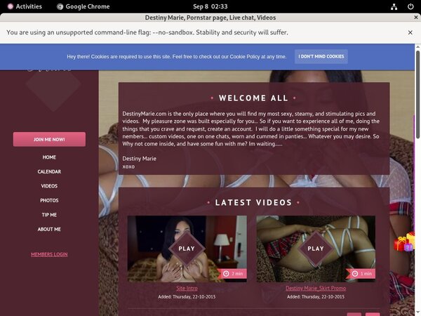 Destiny Marie Order Page