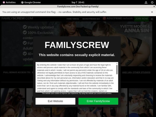 Family Screw Account New