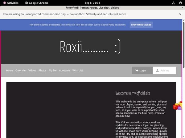 Foxxyroxii Sex
