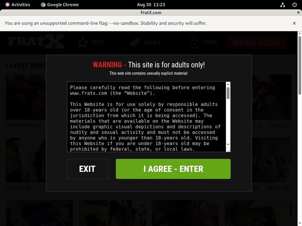 Fraternityx.com Trial Price