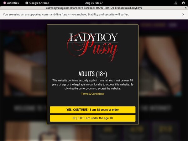 Ladyboypussy.com Members Discount