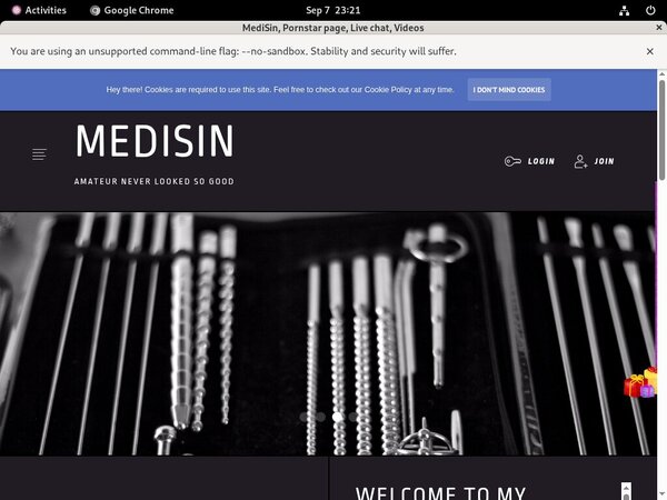 MediSin Vendo Page