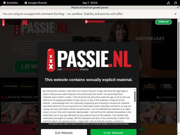 Passie Sign Up Page