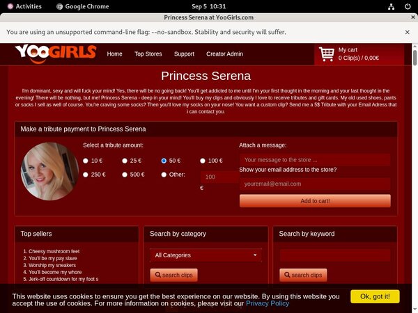 Princess Serena Creampie Princess Serena Creampie