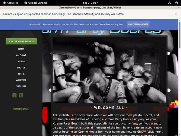 Xtremepartygoer.modelcentro.com User Name
