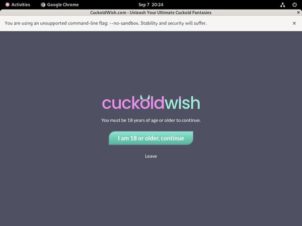 Free Cuckold Wish Discount Offer